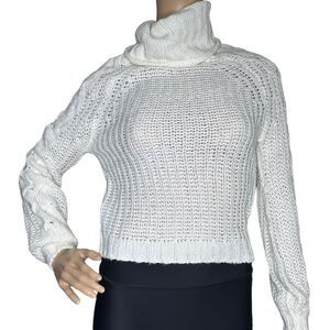 Planet Gold cream cable sweater, NWT, XS